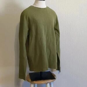 Banks journal 100% cotton green long sleeve top size Large
